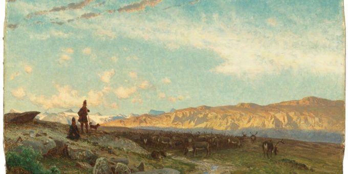 Per_Daniel_Holm_-_Laponian_Landscape_with_Reindeer_and_Sami_-_NM_6593_-_Nationalmuseum